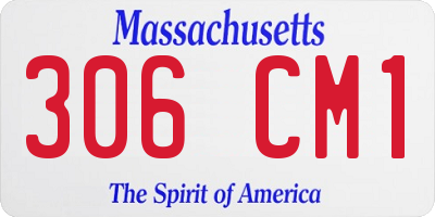 MA license plate 306CM1