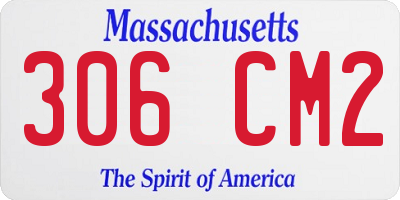 MA license plate 306CM2