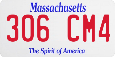 MA license plate 306CM4