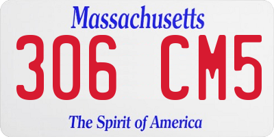 MA license plate 306CM5