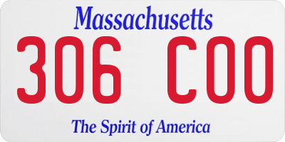 MA license plate 306CO0