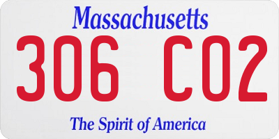 MA license plate 306CO2