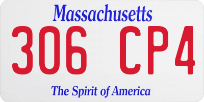 MA license plate 306CP4