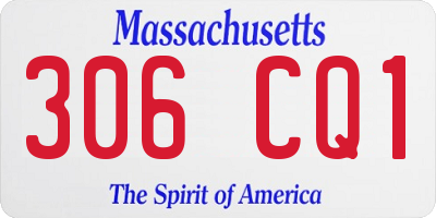 MA license plate 306CQ1