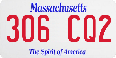 MA license plate 306CQ2