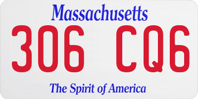 MA license plate 306CQ6