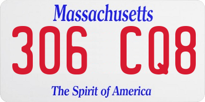 MA license plate 306CQ8