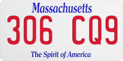 MA license plate 306CQ9