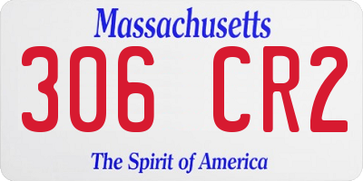 MA license plate 306CR2