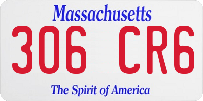 MA license plate 306CR6