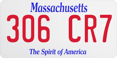 MA license plate 306CR7