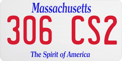 MA license plate 306CS2