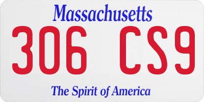 MA license plate 306CS9