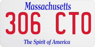 MA license plate 306CT0
