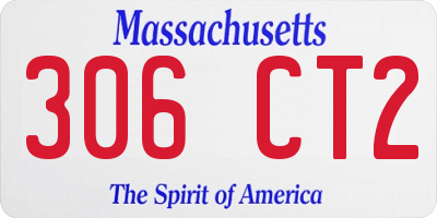 MA license plate 306CT2
