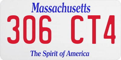 MA license plate 306CT4