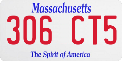 MA license plate 306CT5