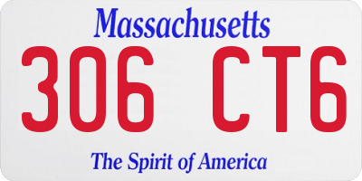 MA license plate 306CT6