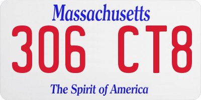 MA license plate 306CT8