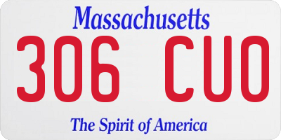MA license plate 306CU0