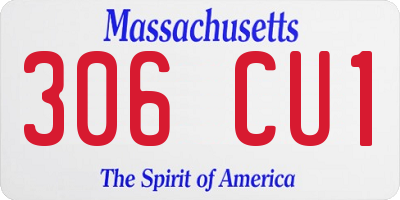 MA license plate 306CU1
