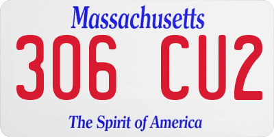 MA license plate 306CU2