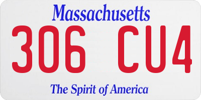 MA license plate 306CU4