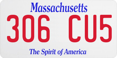MA license plate 306CU5