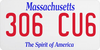 MA license plate 306CU6
