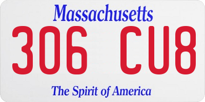 MA license plate 306CU8
