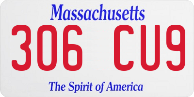MA license plate 306CU9