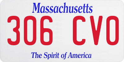 MA license plate 306CV0
