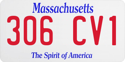 MA license plate 306CV1