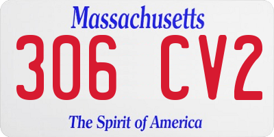 MA license plate 306CV2