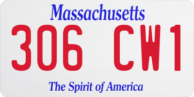MA license plate 306CW1