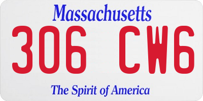 MA license plate 306CW6