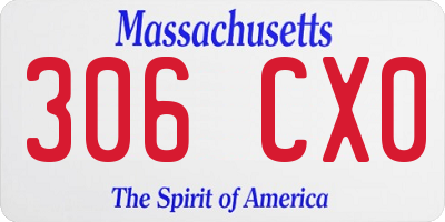 MA license plate 306CX0