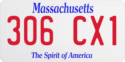 MA license plate 306CX1