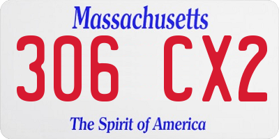 MA license plate 306CX2