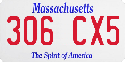 MA license plate 306CX5