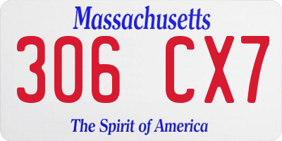 MA license plate 306CX7