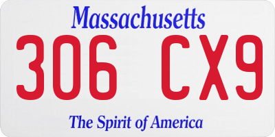 MA license plate 306CX9