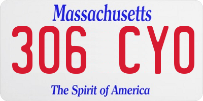 MA license plate 306CY0