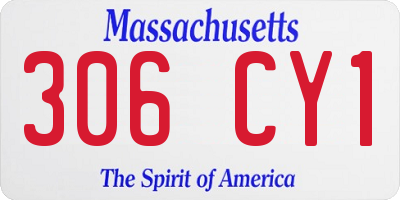 MA license plate 306CY1