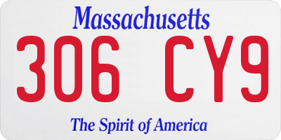 MA license plate 306CY9