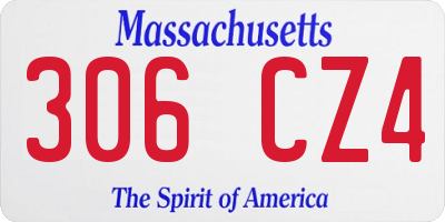 MA license plate 306CZ4
