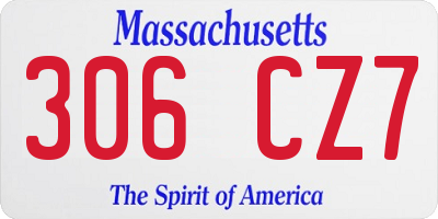 MA license plate 306CZ7
