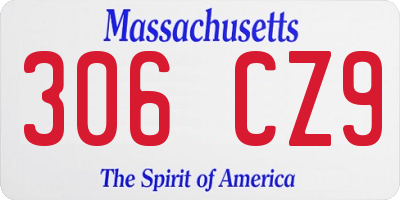 MA license plate 306CZ9