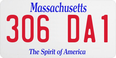 MA license plate 306DA1