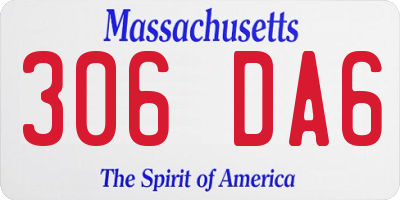 MA license plate 306DA6